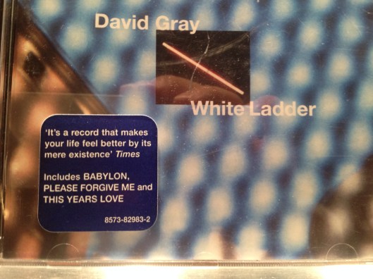 The mother of all CD cover stickers! You can even see my hand reaching out to climb the White Ladder. :)